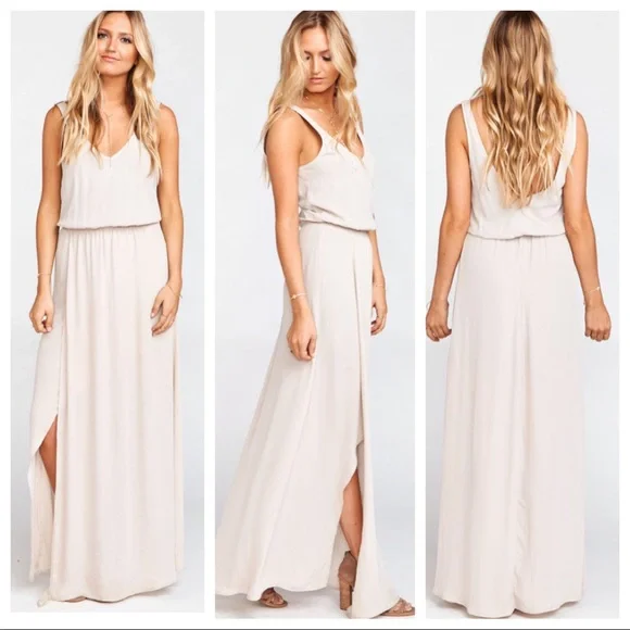 show me the ring bridesmaid dresses Jasmine Halter Maxi Dress ~ Show Me The Ring Luxe Satin  Show Me Your Mumu